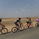 Riding out of Massawa on day 5, headed through desert for 4000m climb to Asmara